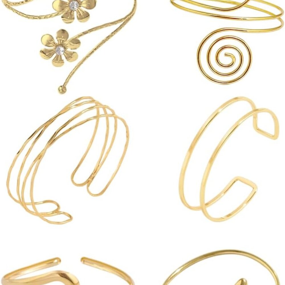 Minimalist Arm Cuff Gold, Upper Arm Bangle Bracelet, Arm Cuff Jewelry For Women,